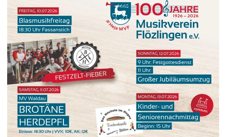 Jubiläumsfest 100 Jahre MV Flözlingen e.V.