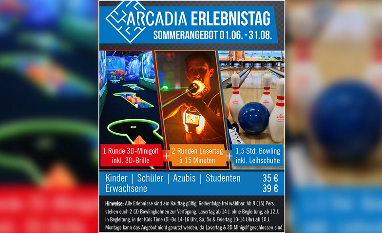 Arcadia Erlebnistag Reutlingen
