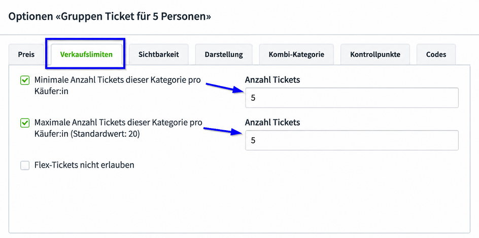 Gruppenticket Hilfebereich 2