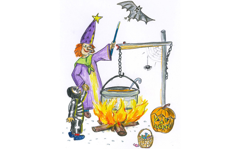 Familien-Halloween mit Kürbisschnitzen