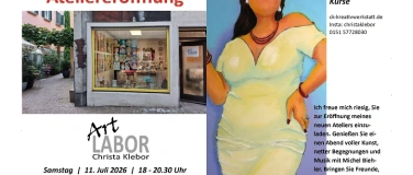 Event-Image for 'Er&ouml;ffnung Atelier/Galerie am 11.7.2026, 18-20.30 Uhr'