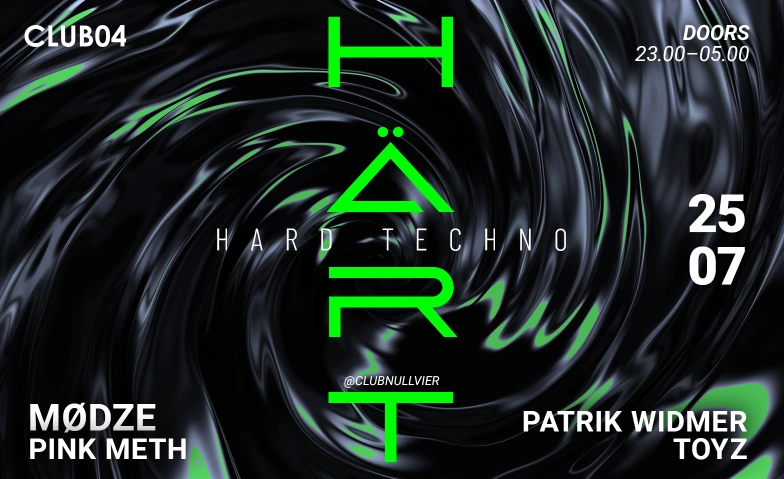 H&Auml;RT. - HARDTECHNO CLUB04, Brauerstrasse 37, 8004 Z&uuml;rich Billets
