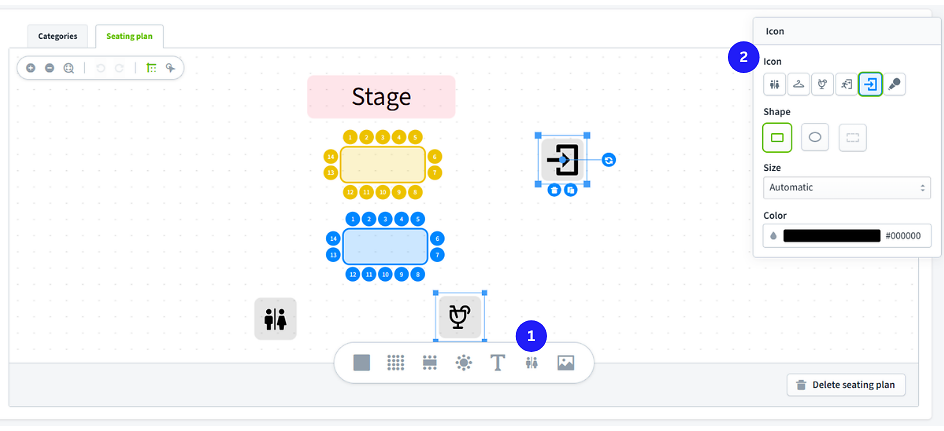 Icon Saalplan