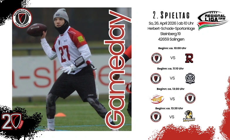 Solingen Paladins Flags- Heimturnier ins der RL NRW