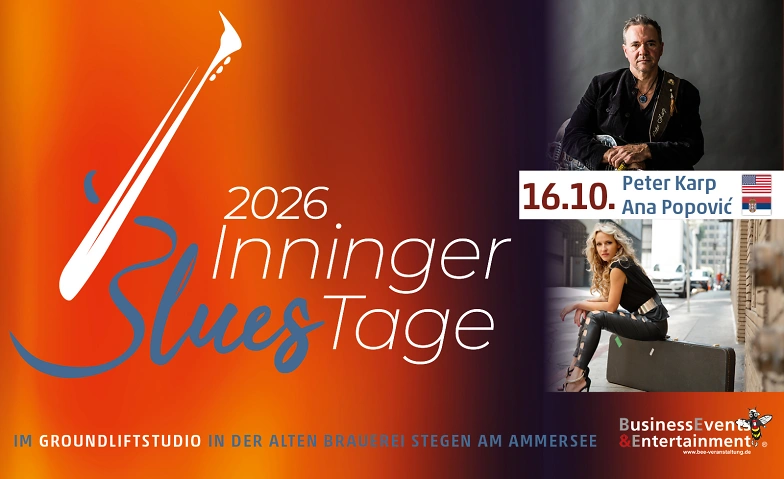 Inninger Blues Tage 2026 - Tag 1 von 4, Konzerte / Jazz & Blues, Groundlift Studio Alte Brauerei Stegen