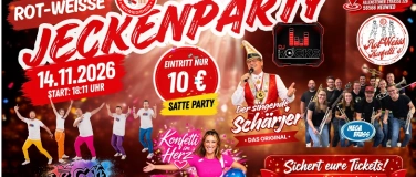 Event-Image for 'ROT-WEISSE JECKENPARTY 2026 &ndash; Der Start in die 5. Jahreszeit'
