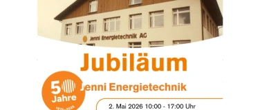 Event-Image for 'Jubil&auml;um 50 Jahre Jenni Energietechnik'
