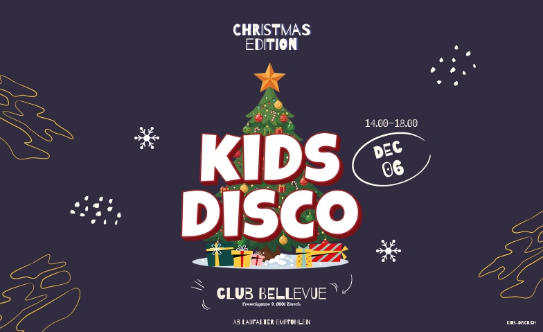 KIDS DISCO - CHRISTMAS EDITION @ CLUB BELLEVUE Club Bellevue | Eventlocation, R&auml;mistrasse 6, 8001 Z&uuml;rich Tickets