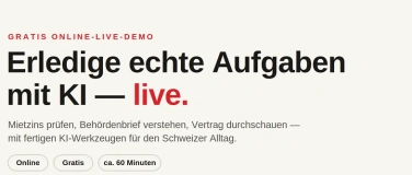 Event-Image for 'KI im Schweizer Alltag, Live-Demo von KI Vorsprung'