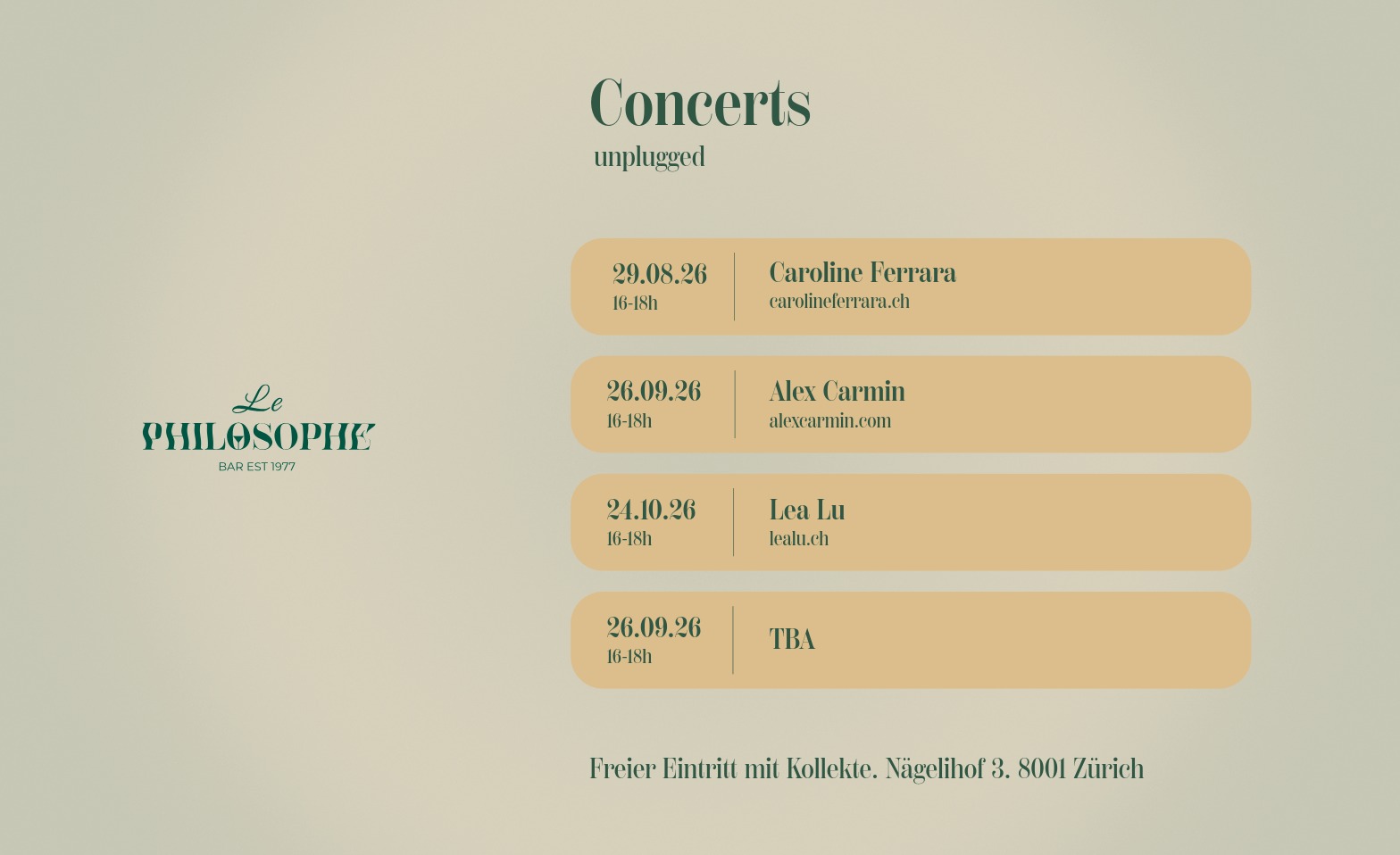 Event-Image for 'Le Philosophe Concerts unplugged'