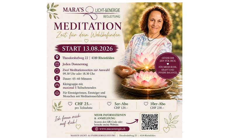 Event-Image for 'Gef&uuml;hrte Meditation in Rheinfelden &ndash; ab 13.08.2026'