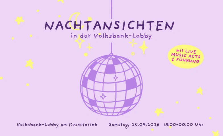 Nachtansichten in der Volksbank-Lobby