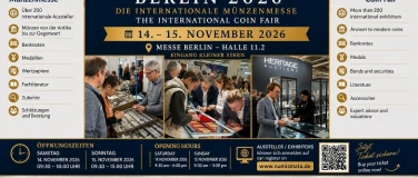 Event-Image for 'NUMISMATA Berlin 2026 &ndash; Die internationale M&uuml;nzenmesse'