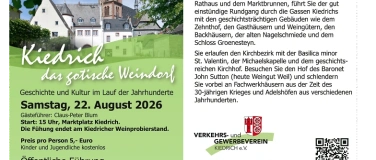 Event-Image for 'Offene Ortsf&uuml;hrung im Gotischen Weindorf Kiedrich'
