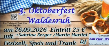 Event-Image for '3. Oktoberfest Waldesruh Samstag'