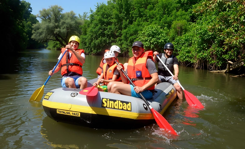 Vater-Kind-Schlauchbootstour
