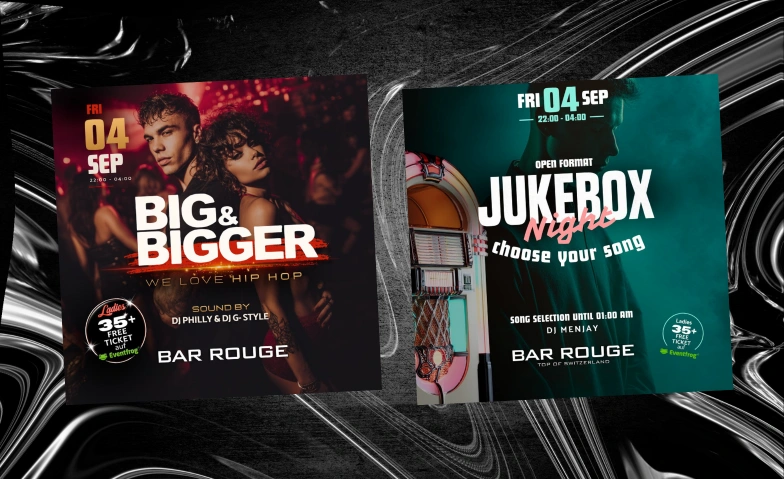 JUKEBOX x Big&Bigger Bar Rouge - Rooftop Bar & Club, Messeplatz 10, 4058 Basel Tickets