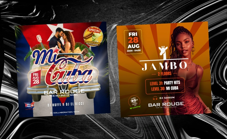 JAMBO Night x MI CUBA Bar Rouge - Rooftop Bar & Club, Messeplatz 10, 4058 Basel Tickets