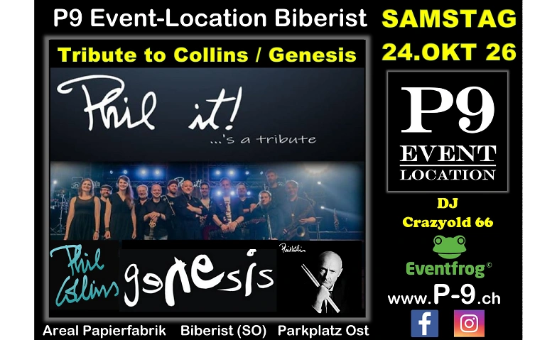 PHIL IT ! - Die Phil Collins / Genesis Tribute Show P9 Event-Location (Official), Biberist Tickets