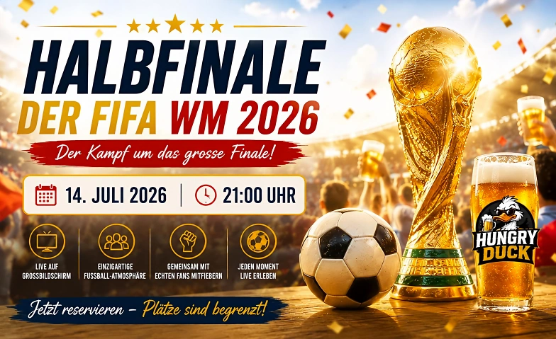 Tu 14. July 2026 Book ad placement for your event Book now HALBFINALE DER FUSSBALL-WM 2026 Brauerstrasse 37, Zürich (CH)