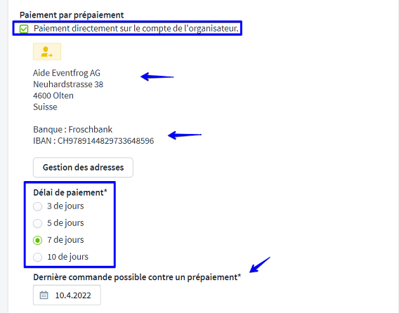 pr&eacute;paiement I