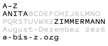 Event-Image for 'Projekt A - Z "Carte blanche f&uuml;r Anita Zimmermann"'