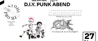 Event-Image for 'D.I.Y. Punk Abend mit Stuhlprobe, &Ouml;de, Benahuahi'