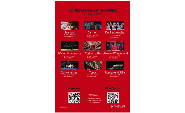 Royal Ballet &amp; Opera aus London Saison 26/27 Tickets