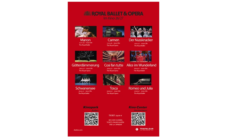 Royal Ballet &amp; Opera aus London Saison 26/27 Tickets