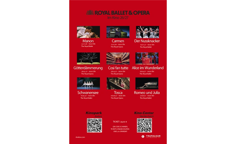 Royal Ballet &amp; Opera aus London Saison 26/27 Tickets