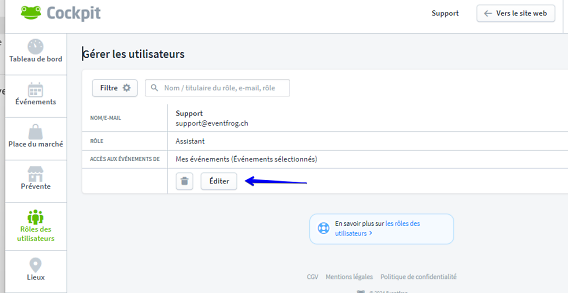 R&ocirc;le de l'utilisateur I