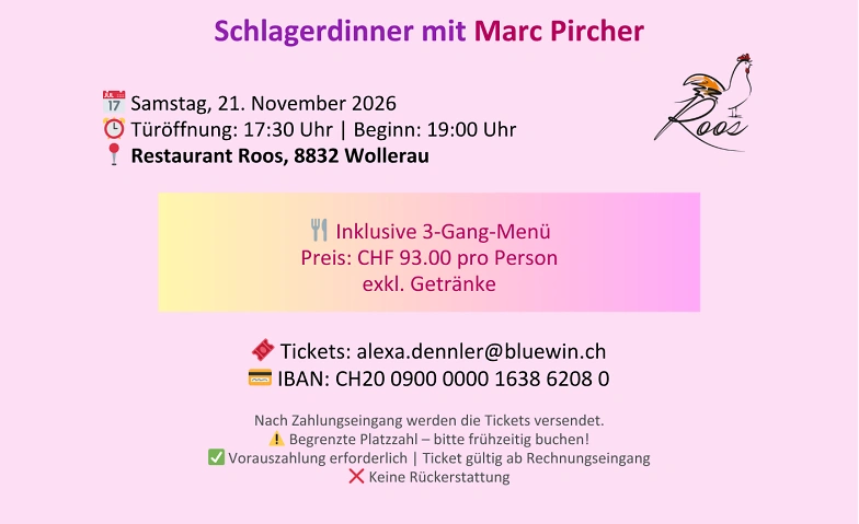 Schlagerdinner mit Marc Pircher