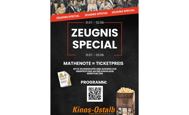 Event-Image for 'Zeugnis Special im Kino'