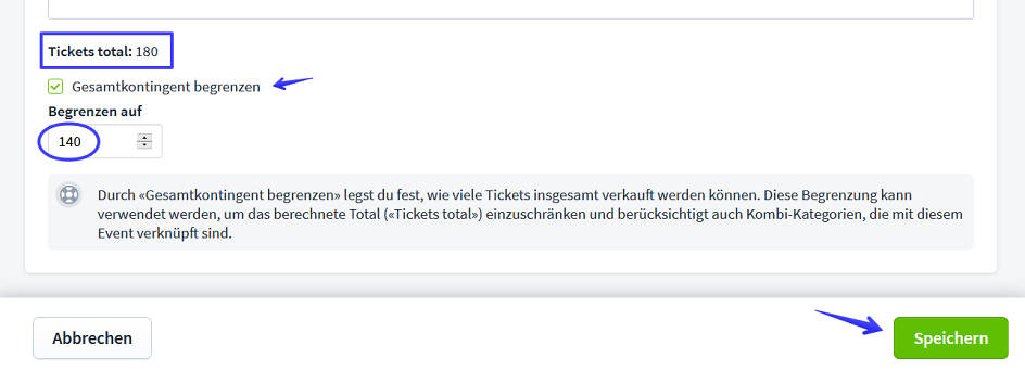 Screenshot Gesamtkontingent sp&auml;ter erfassen II