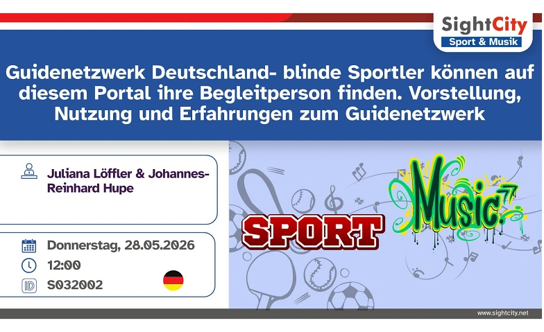 Guidenetzwerk Deutschland: Blinde Sportler und Begleiter Tickets
