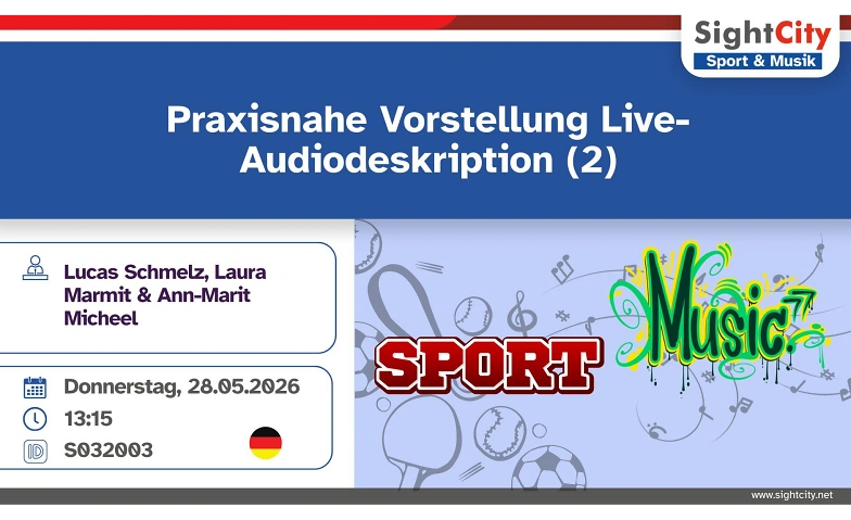Praxisnahe Vorstellung Live-Audiodeskription Tickets
