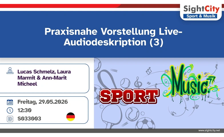Praxisnahe Vorstellung Live-Audiodeskription Tickets