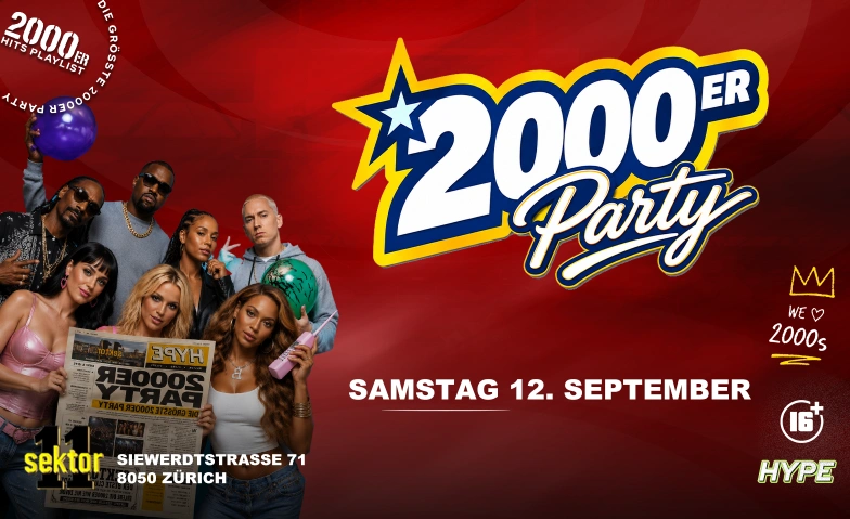 2000ER PARTY  SEKTOR11, Z&Uuml;RICH (+16 / &Uuml;16) Sektor 11, Siewerdtstrasse 71, 8050 Z&uuml;rich Tickets