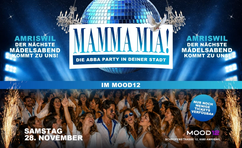 ABBA PARTY - MITSING KONZERT IM MOOD12 IN AMRISWIL Mood12, Schrofenstrasse 12, 8580 Amriswil Tickets