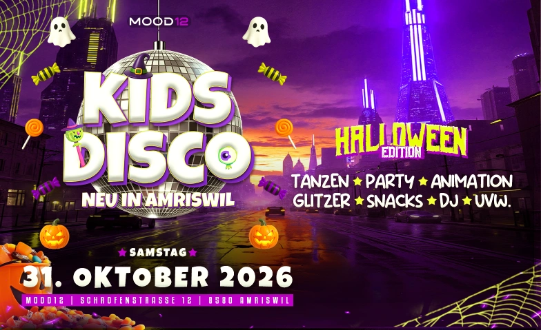 KIDS DISCO - HALLOWEEN EDITION @MOOD12 Mood12, Schrofenstrasse 12, 8580 Amriswil Billets