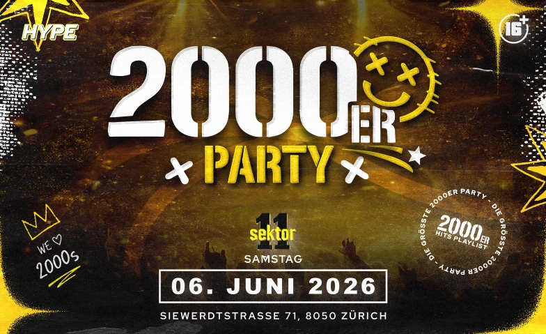 2000ER PARTY  SEKTOR11, Z&Uuml;RICH (&Uuml;16 / +16) Sektor 11, Siewerdtstrasse 71, 8050 Z&uuml;rich Billets