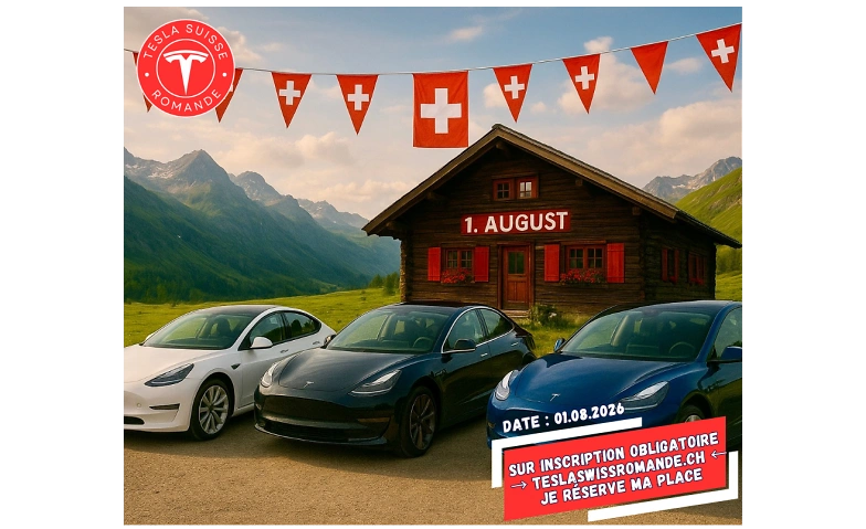 Sortie Tesla Suisse Romande - Soirée 1er Août