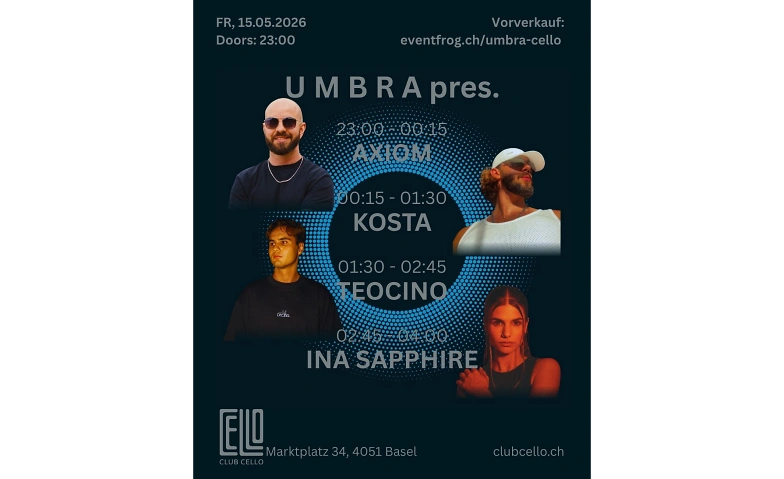 Event-Image for 'Umbra pres. AXIOM, KOSTA, TEOCINO, INA SAPPHIRE'