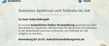 Event-Image for 'Autismus-Spektrum und Teilhabe im Job'