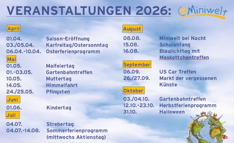 Saison vom 01.04.2026 - 01.11.2026