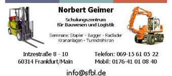 Organisateur de Hallenkran Br&uuml;ckenkran mit Bedienberechtigung Kurse