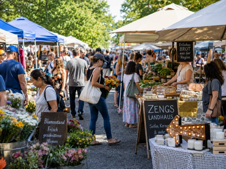 Ein voller Markttag