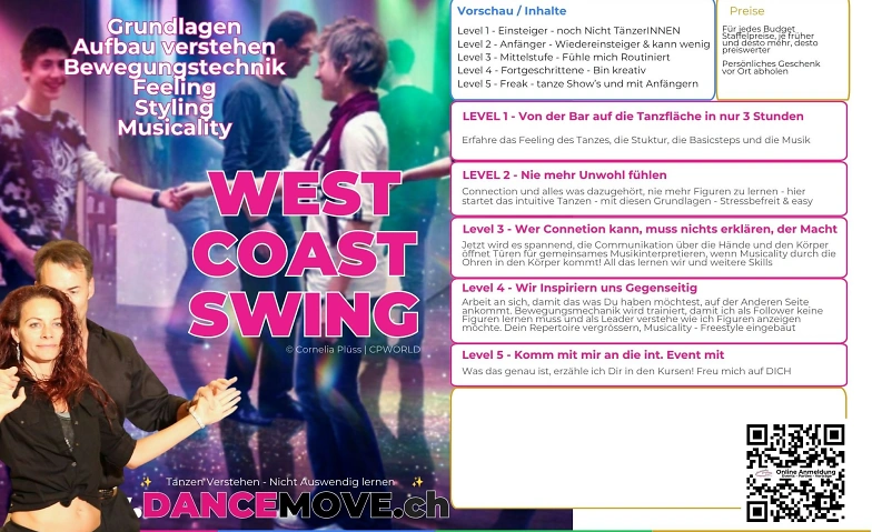 INTENSIV  <WestCoastSwing> L1 - Einsteiger Paartanz Workshop Billets