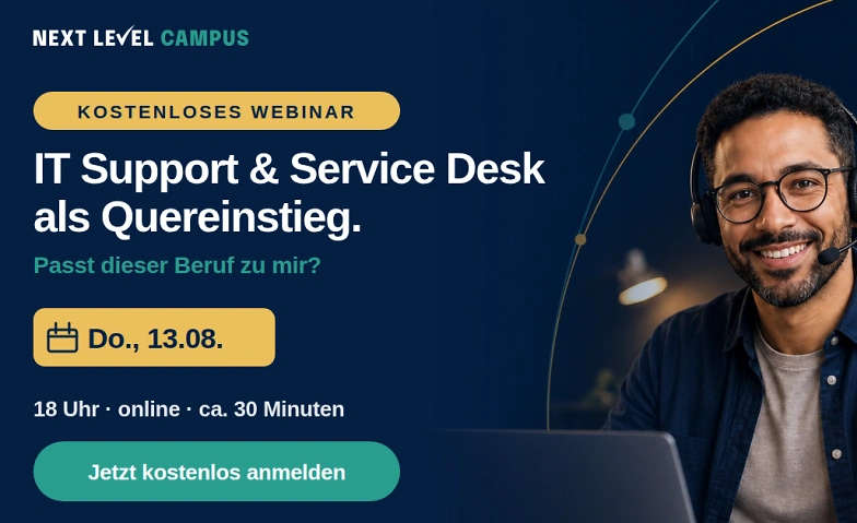 Event-Image for 'Kostenloses Info-Webinar: Passt die Weiterbildung IT-Support'