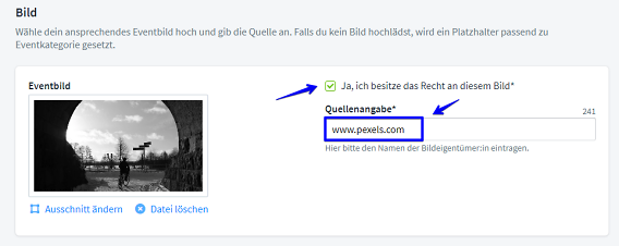 Wie erfasse ich ein Bild f&uuml;r meinen Event 6